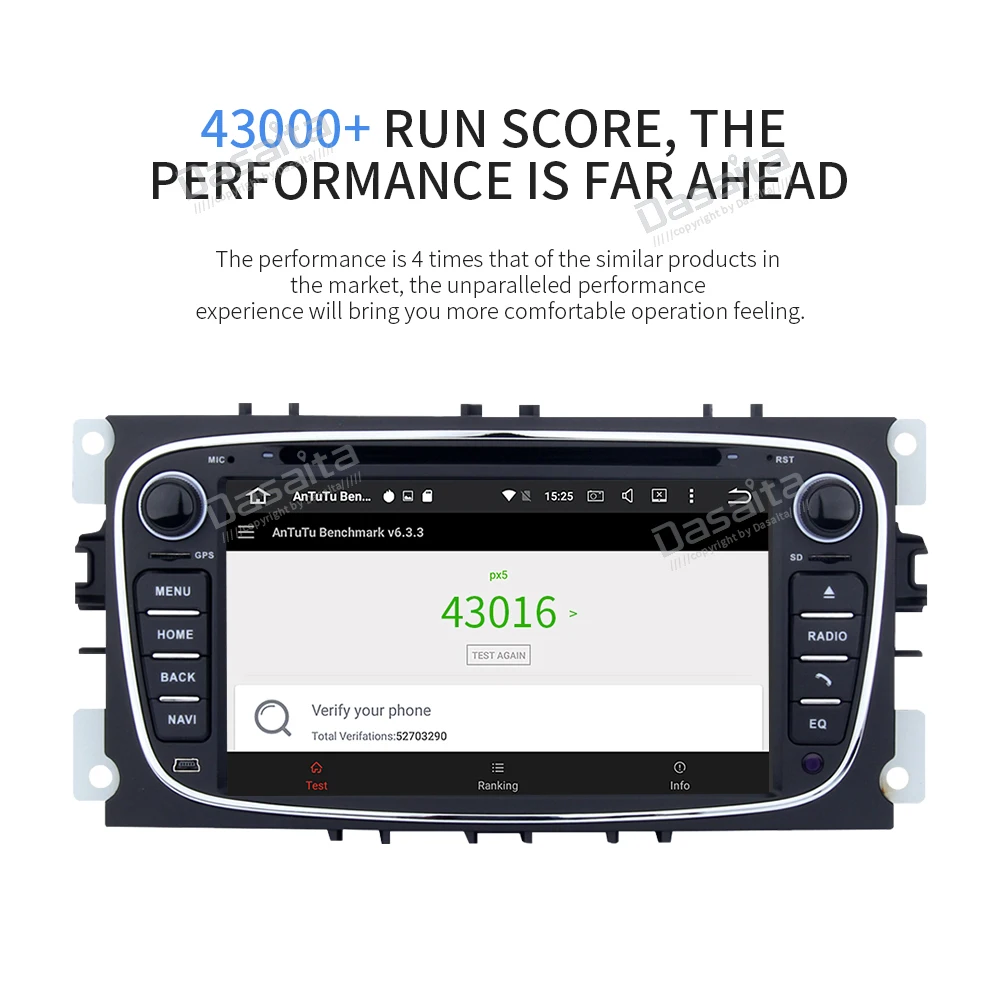 Sale 2 din Car Radio GPS Android 8.0 for Ford Focus 2 S-max Mondeo C-max Galaxy DVD Player 2008 2009 2010 2011 Steering Wheel Contorl 9