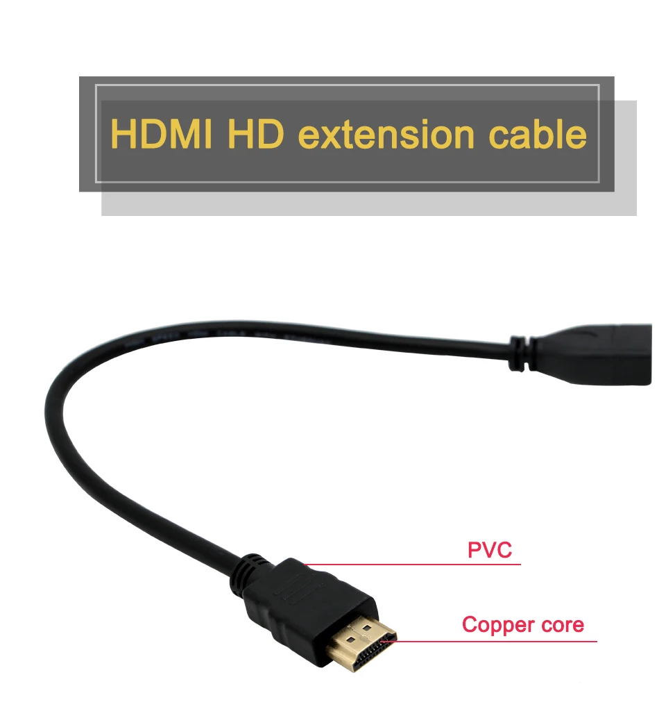 0.3m 0.5m 1m 1.5m 2m 3m HDMI Male to Female Cable Connector Adapter Port 1080P For Projector Displays Monitor HDTV Extension (4)