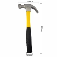 PD-2606 сверхмощный изогнутый молоток с ручкой из стекловолокна строительный металлообрабатывающий домашний молоток