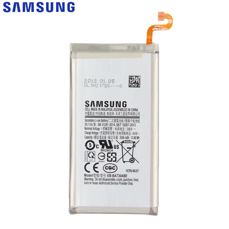 Оригинальный сменный аккумулятор EB BA730ABE для 2018 Edition Samsung GALAXY версия A8 + плюс SM A800J