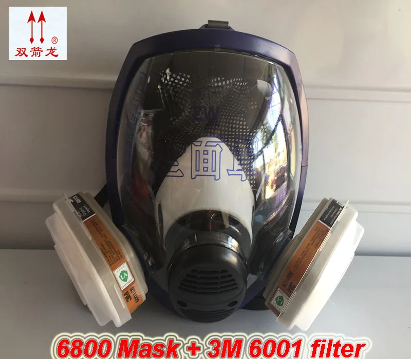 

high quality Full Face Mask For 6800 7pcs suit Gas Mask Full Face Facepiece Respirator For Painting Spraying