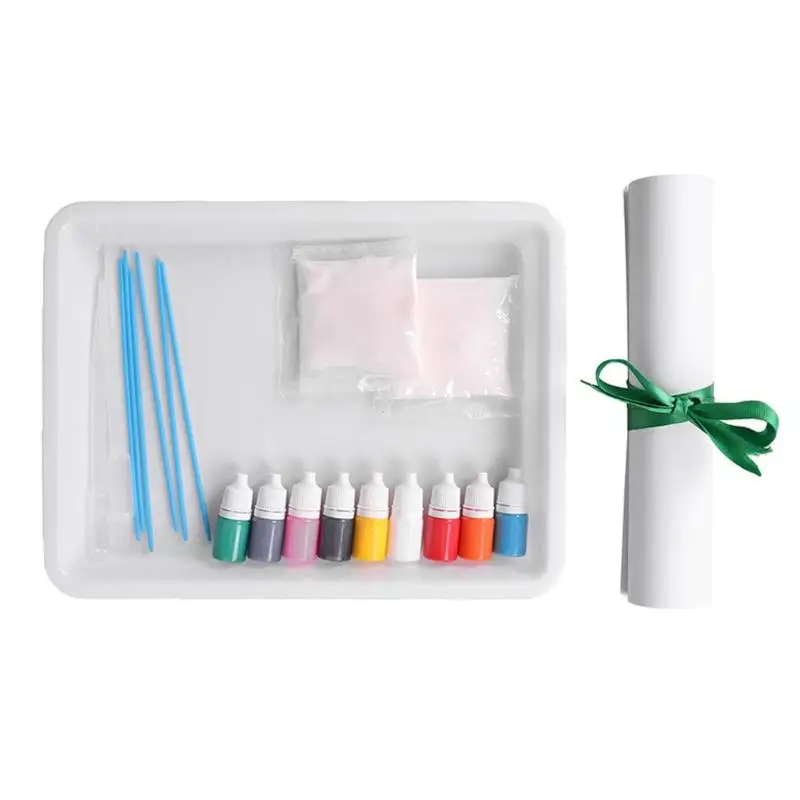

9 color,6ml/pc Painting Pigment Set Children Water Extension Paint Non-toxic Art Painting Included Drawing Plate Pigments