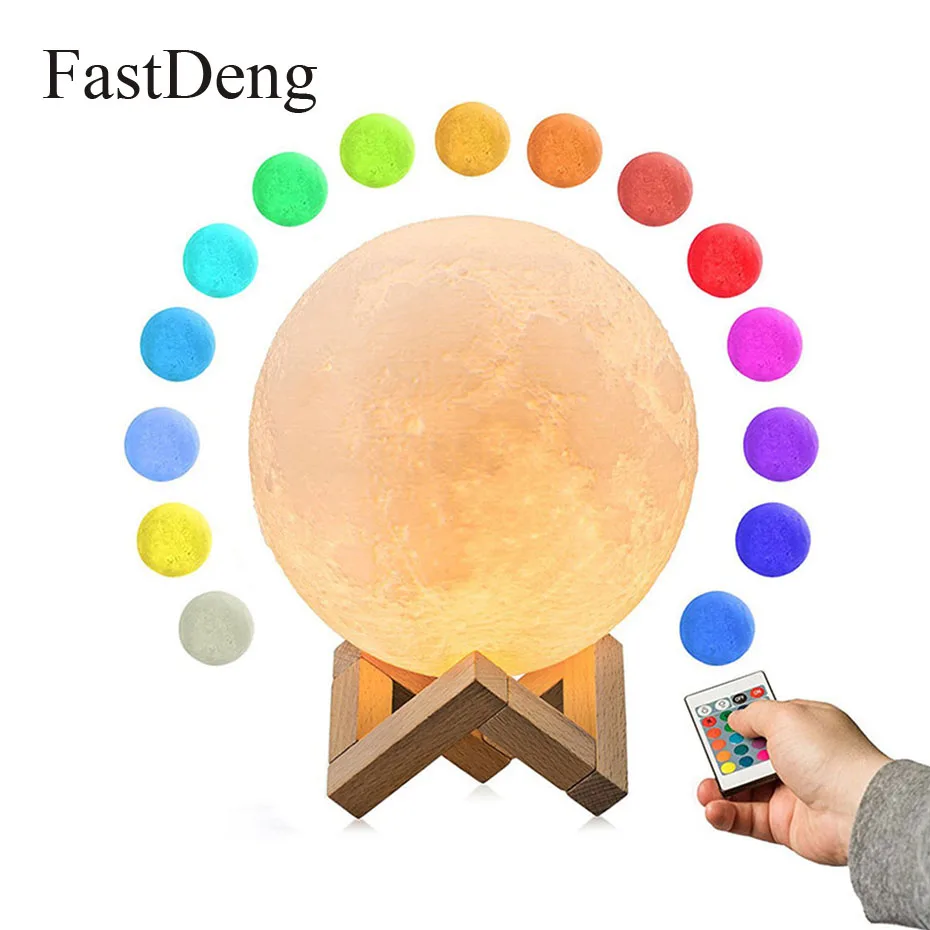 Lámpara de Luna de impresión 3D Usb Dc 5 V luz de noche proyector Lampara Luna Led luz de noche colores cambiantes lámpara de Luna levitante 15 cm Lámpara de Luna de impresión 3D Usb Dc 5 V luz de noche proyector Lampara Luna Led luz de noche colores cambiantes lámpara de Luna levitante 15 cm