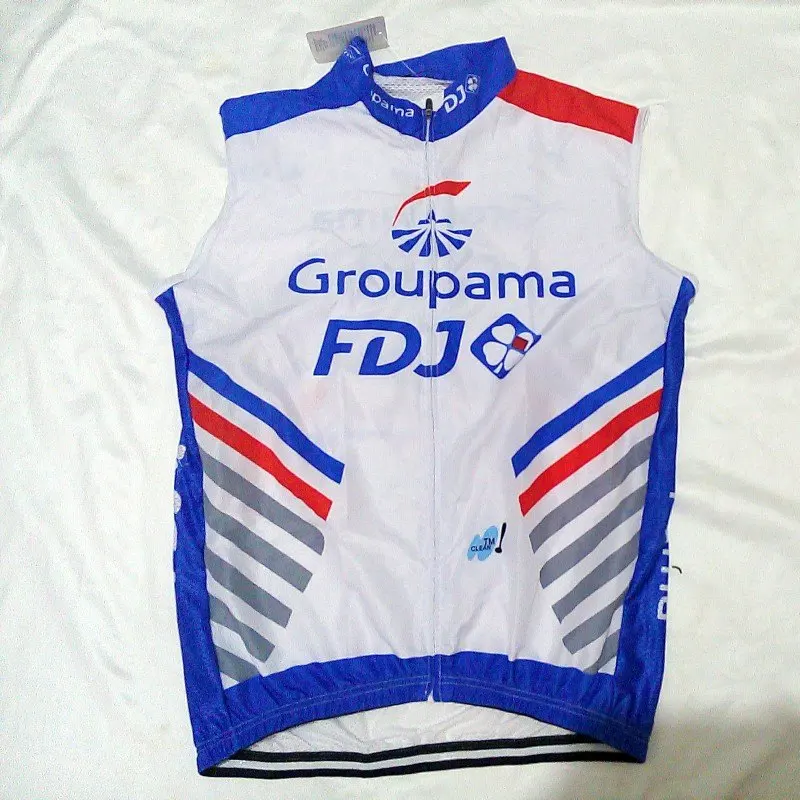 pro team groupama FDJ ветронепроницаемый жилет для велоспорта, ветронепроницаемый жилет без рукавов для велоспорта, ветронепроницаемый жилет, Быстросохнущий Ropa Ciclismo
