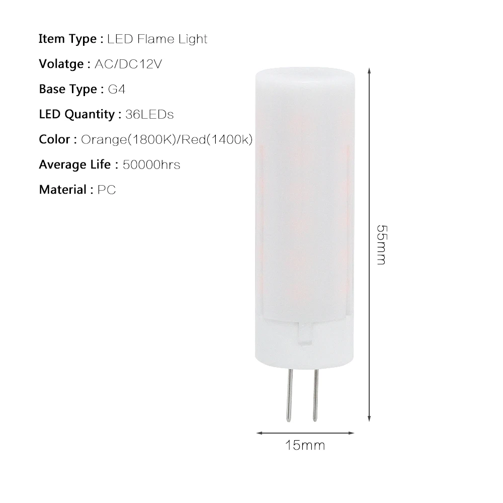 Новейший светодиодный эффект пламени светильник G4 2835 SMD 36 светодиодный s AC/DC 12V Керамика моделирование огонь мерцания Светодиодная лампа “Кукуруза” лампы ночной Светильник