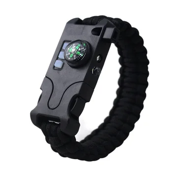 

Outdoor Survival Paracord Bracelet Laser SOS Rechargeable LED Bracelet Hiking Camping Outdoor Survival First Aid Kits Parachute
