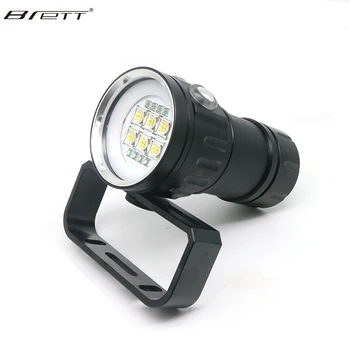 

New LED Diving Flashlight Underwater 80M 6*XHP70 / L2 Photography Video Tactical Flashlight Blue+White LED LinternaTorch