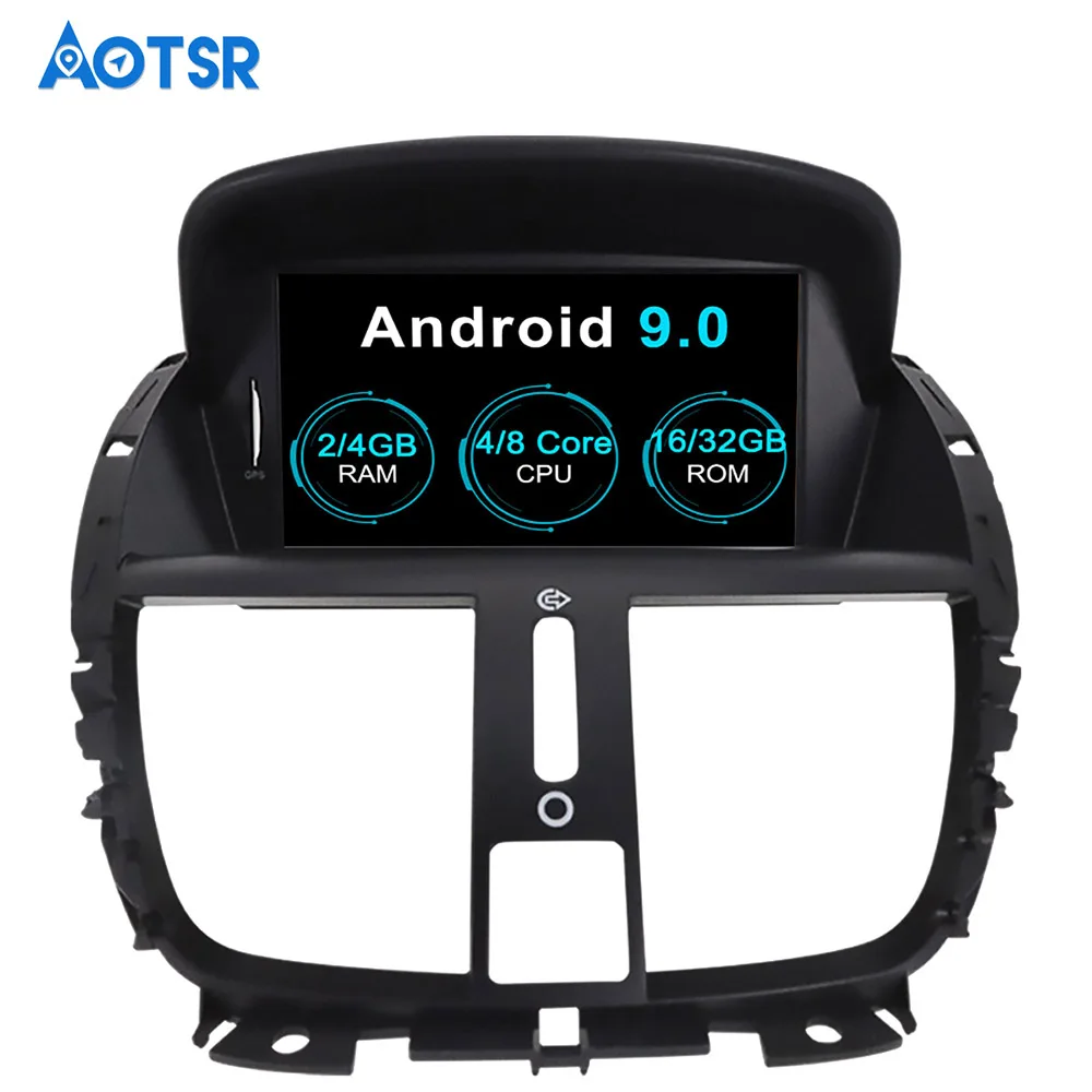 

Aotsr Android 9.0 GPS navigation Car NO DVD Player For Peugeot 207 2008-2014 multimedia 2 din radio recorder Bluetooth WIFI