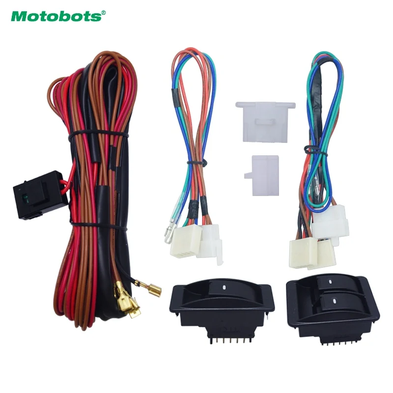 Motobots 1Set Universal Car Front 2 Door Power Window 3pcs Switches