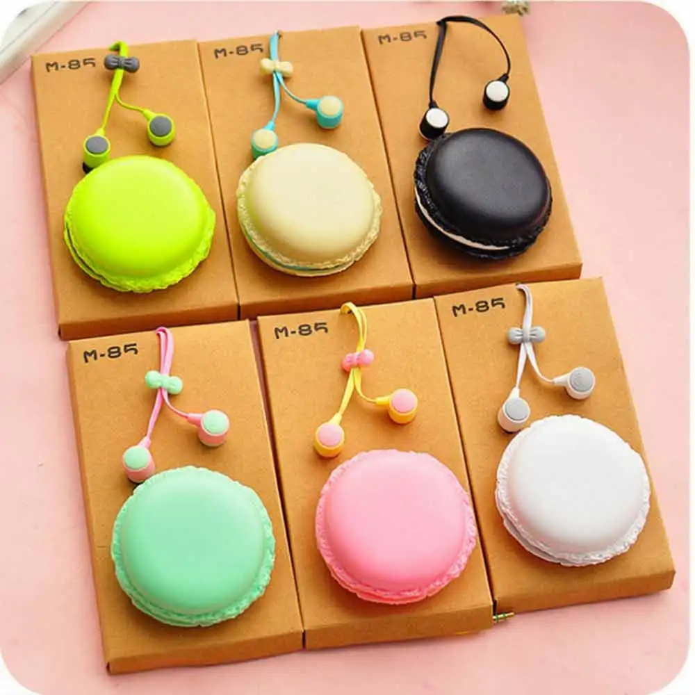 

Cute Macaron in-ear earphone Sibyl M85 with storage box for mp3 mp4 player cellphone high quality for girls kids children gift