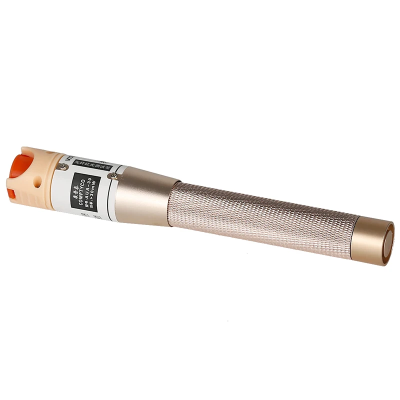 Golden 30km Red light source fiber tester pen 30MW visual fault locator compliant st fc sc Connector