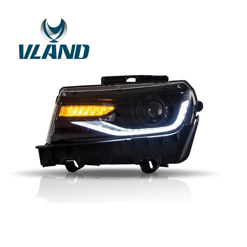 Vland factory автомобильные аксессуары головная лампа для Chevrolet Camaro- светодиодный головной светильник дизайн Plug and Play