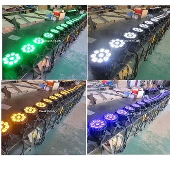 

16 lights 9pcs 18w led rgbwauv par can outdoor 6in1 par led ip65 led flat par dmx512 stage uplights led