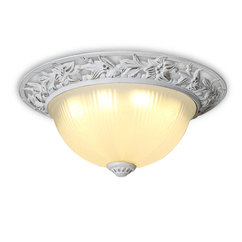 

American retro living room led ceiling light European style study aisle foyer ceiling lamp decor bedroom round Ceiling Luminaria