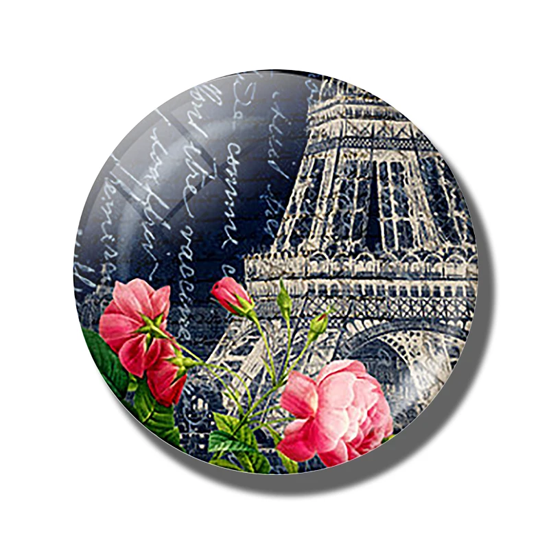 1 шт. сувенир де Париж 30 мм магнит на холодильник Париж Эйфелева башня стекло кабошон, магнитные наклейки на холодильник Примечание держатель домашний декор - Цвет: PACK OF 1
