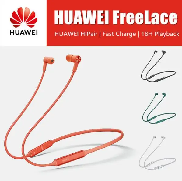 

Original Huawei FreeLace Sport Earphone waterproof in-ear Bluetooth wireless Headset Memory Cable Metal Cavity Liquid Silicon