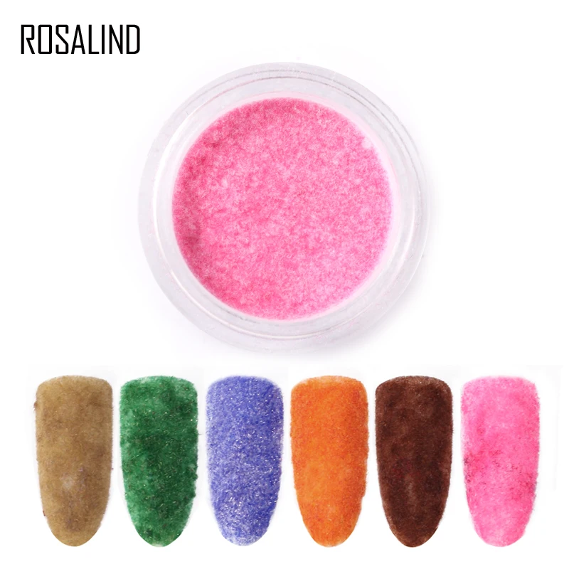 ROSALIND лак для ногтей, блестящий бархатный порошок, долговечные ногти, УФ-лампа для самостоятельного украшения ногтей, маникюрный M100701-15 цветов
