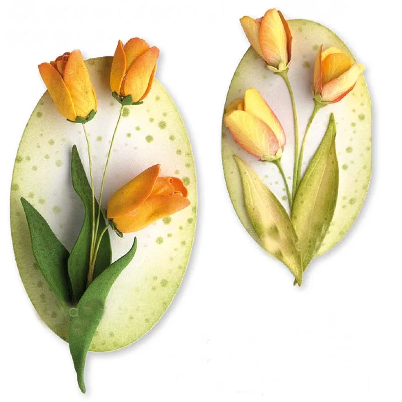 

Tulip Metal cutting dies cut die card Scrapbook paper craft knife mould blade punch stencils