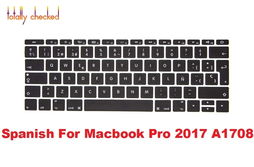 Чехол для испанской клавиатуры из силикона MacBook Pro 13 дюймов A1708 (без сенсорной