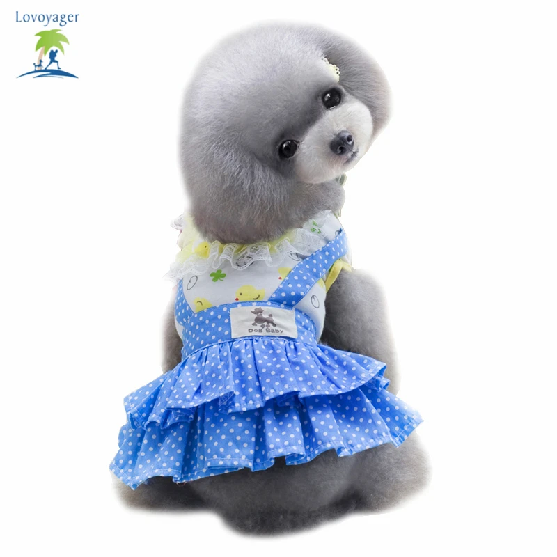 

Summer Cute Pet Dog Clothes Polka Dots Dog TuTu Dress Lace Pet Skirt for Dogs Puppy Teddy Chihuahua Dog Costumes Lovoyager