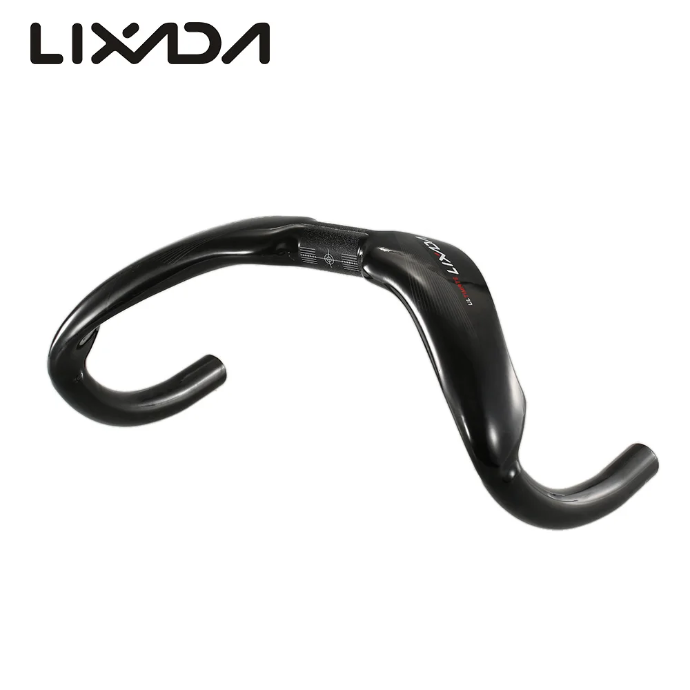 

Lixada Carbon Fiber Bicycle Handlebar Track Cycling Handlebar Highway Handlebar Track Racing Drop Handlebar Bicycle Parts Glossy