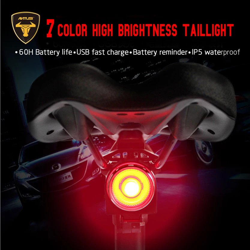 

Antusi AO bicycle taillights 7 colors colorful Road MTB bicycle taillights Long battery life USB chargin ENFITNIX xlite100