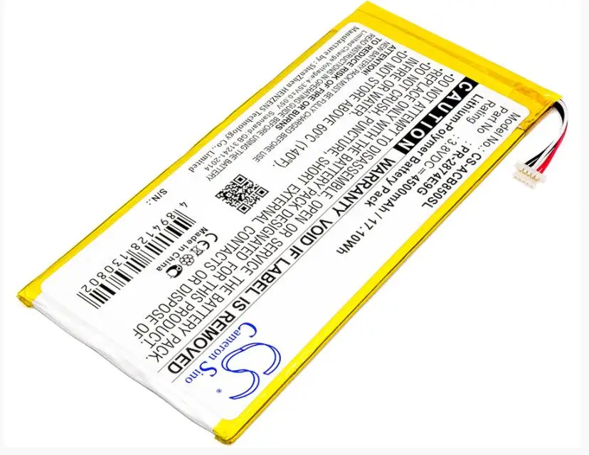 Cameron sino 4500 мАч аккумулятор для ноутбука ACER A6001 Iconia One 8 B1-850 PR-2874E9G Напряжение: 3,8 V скорость: 17.10Wh