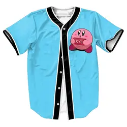 Кирби убить себя Джерси смешной бейсбольная рубашка с кнопками 3D топы хип-хоп Футболка мужские рубашки