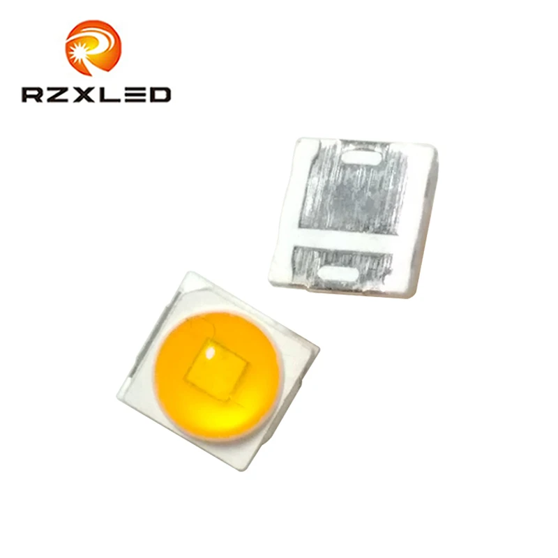 1000 шт./лот с шариком объектива 2 Вт 3 в LED SMD 3030 теплый белый 3000K чип 500мА для