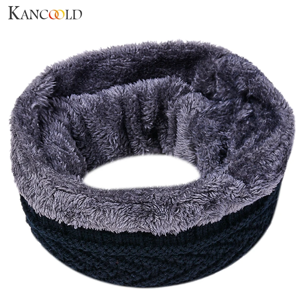 

KANCOOLD Scarf Women Men Solid Winter Warm Collar Knitted Shawl Soft Neck Scarf High quality soft cute scarf women 2018Nov9