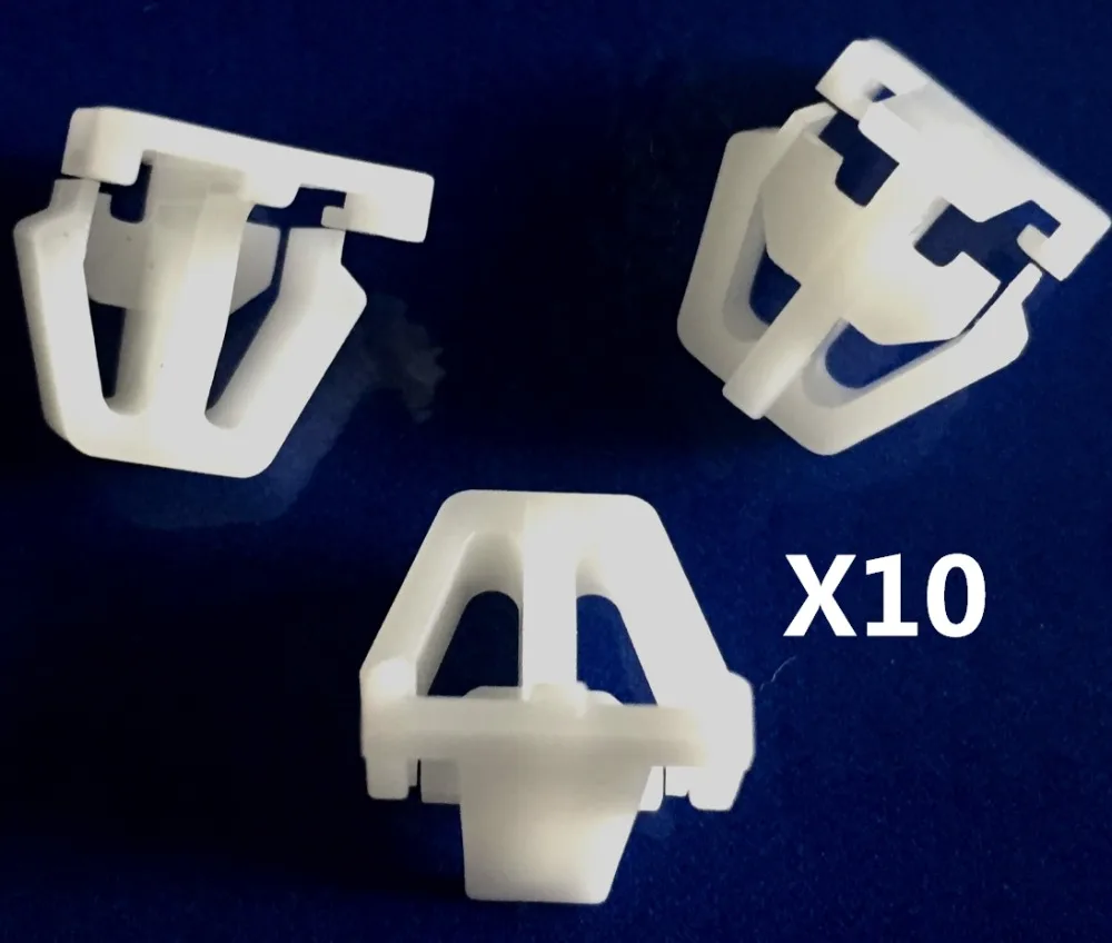 10pcs For Honda Door Exterior Trim Strip Clamp Nylon Auto Fastener