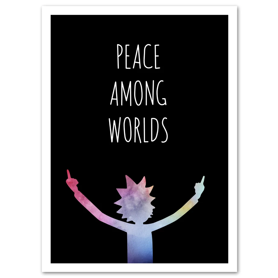 2020 Rick Morty Peace Among Worlds Canvas Painting Wall Art 2020 Rick Morty Peace Among Worlds Canvas Painting Wall Art