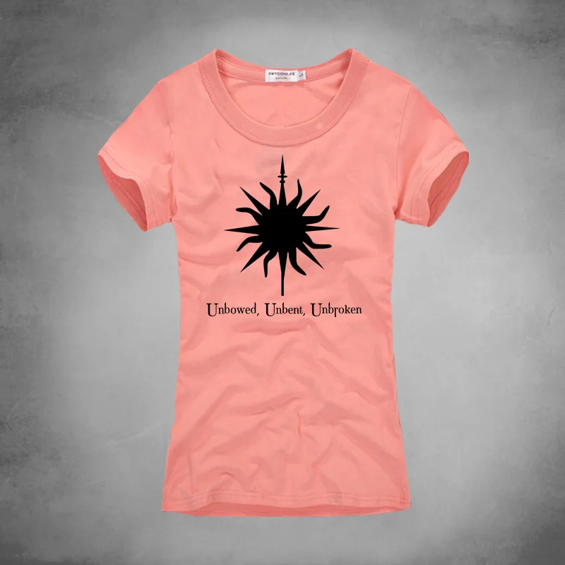 

Personality Design High Quality Women Clothes Valar Morghulis Game Of Thrones Printed Creative T Shirt Summer Slim Fit t-shirts