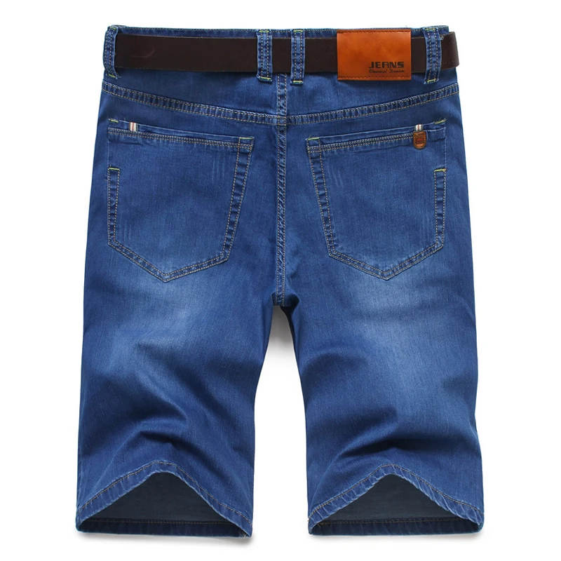 2019Summer Brand Stretch Thin high quality cotton Denim Jeans male Short Men Knee Length Soft blue casual Shorts Plus Size 28-46 2019Summer Brand Stretch Thin high quality cotton Denim Jeans male Short Men Knee Length Soft blue casual Shorts Plus Size 28-46