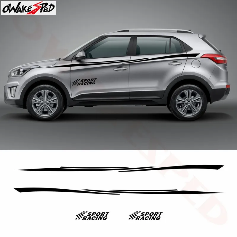 Автомобильная наклейка полосы Стайлинг Автомобильный кузов линия талии Декор