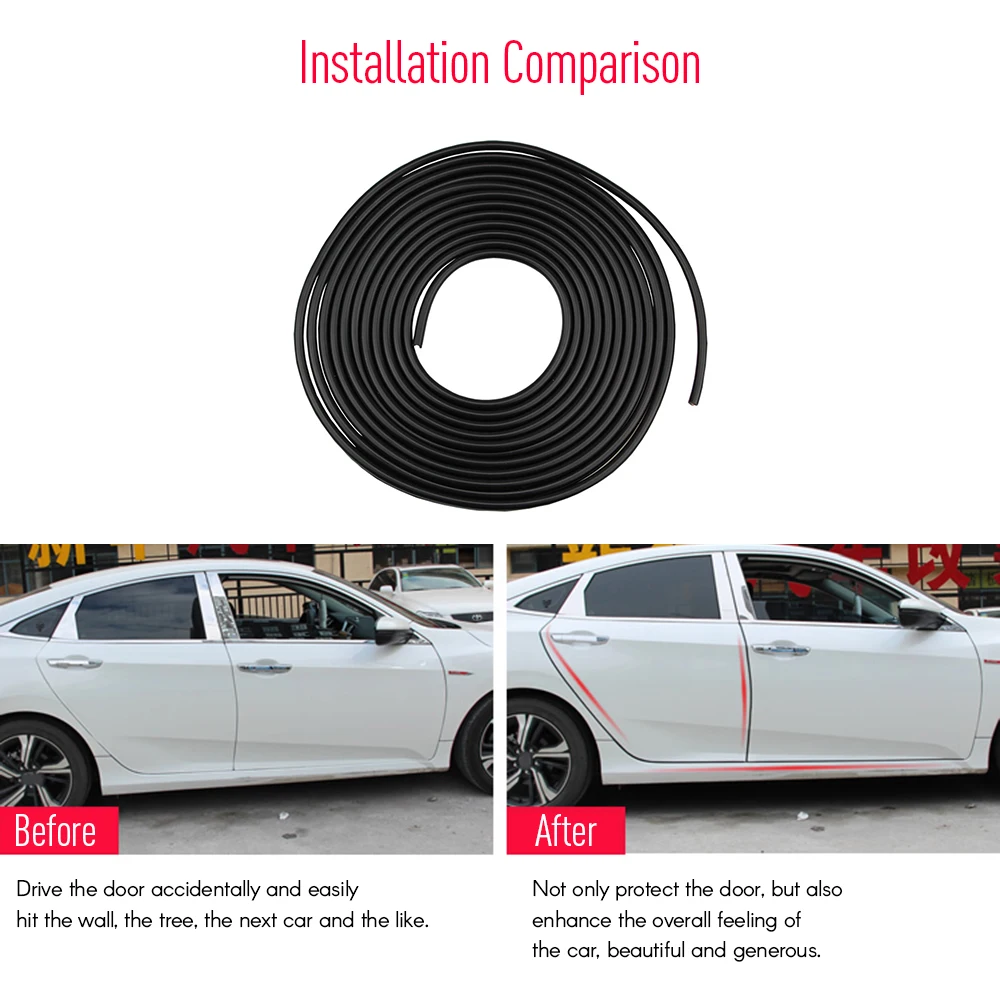 Автомобиль край двери гвардии отделка 5 м окно капюшон защита багажника гвардии этиленового пропилен-каучука прокладки уплотнитель лобового стекла уплотнитель для Bmw E46 Tesla модель 3