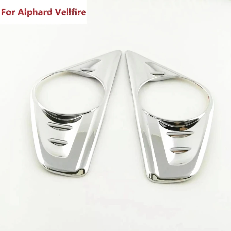 For Toyota Alphard 2016 ABS Chrome Front Head Fog Light Lamp Cover Trim Frame Sticker Molding Protector Accessories 2pcs/set | Автомобили