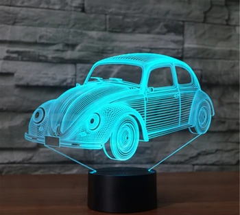 

[Seven Neon]free Shipping beetle Acrylic 7Colors Desk Lamp 3D Lamp Novelty Led Night Light Millennium Falcon Light