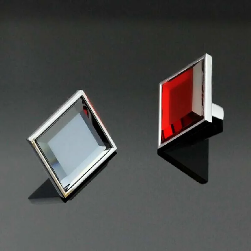 31mm square glass kitchen cabinet handlesred gray crystal wine cabinet knobssilver zinc - Square Kitchen Cabinet Knobs 31mm square glass kitchen cabinet handlesred gray crystal wine cabinet knobssilver zinc - Square Kitchen Cabinet Knobs