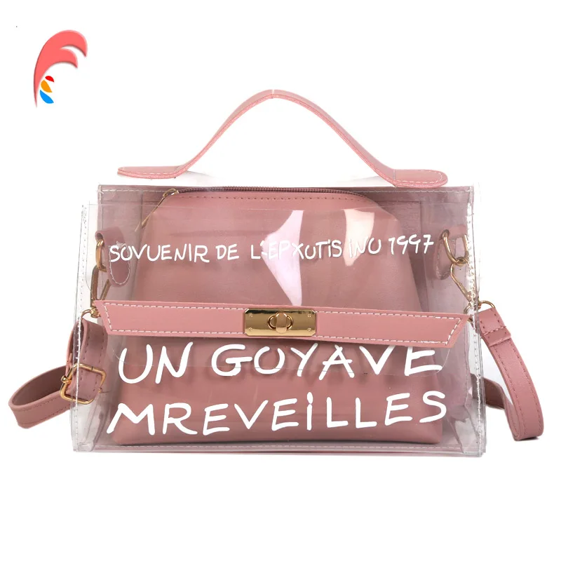 

YOJESSY Design Luxury Brand Women Transparent Bag Clear PVC Jelly Small Tote Messenger Bags Female Crossbody Shoulder Bags