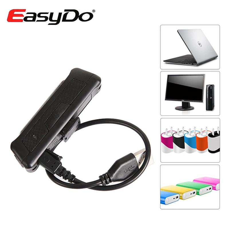 Водонепроницаемый USB Перезаряжаемый светильник Easydo для горного и шоссейного