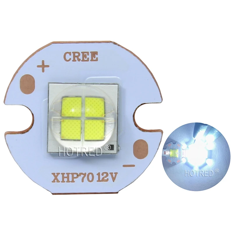 Epi светодиодный s 7070 20 Вт 12 В 6 в светодиодный сменный Cree MKR XHP70 XHP50 светодиодный излучатель холодный белый 6500 к синий светодиодный светильник с 20 мм медной печатной платой