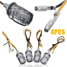 Universale 4 pz/set DC12V Ambra Del Motociclo HA CONDOTTO il Mini Luce di Segnale di Girata Per Moto Dirt Bike Indicatore di Direzione Lampeggiante Lampada Decorativa