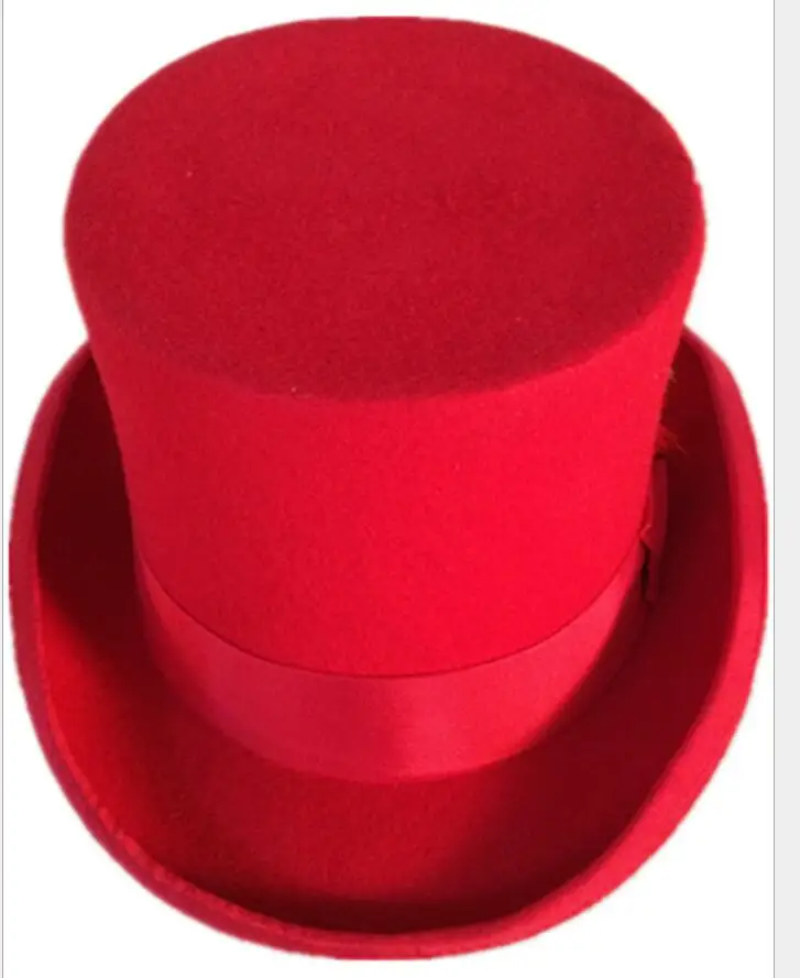 17 см(6,7 дюйма) шерстяная шляпа в стиле стимпанк, фетровая шляпа, мужская шляпа в викторианском стиле, традиционная Волшебная Шляпа для шоу