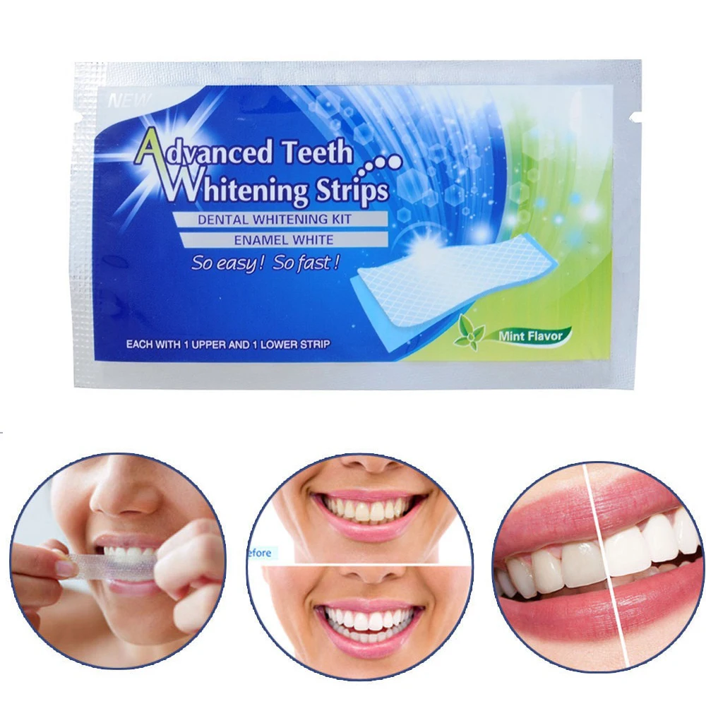 28 шт./14 пара 3D белый гель для отбеливания зубов для зубов, зубная комплект отбеливания для искусственных зубов Фанера идеальной улыбки