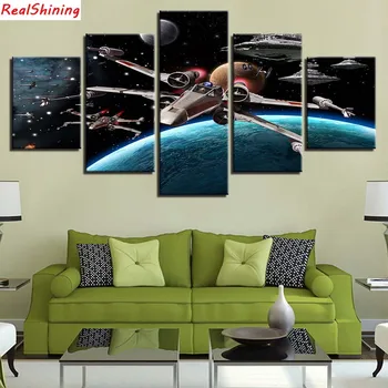 

5pcs DIY Diamond Painting Star Wars spaceship Full Square Diamond Embroidery Mosaic Picture Of Rhinestone H1282