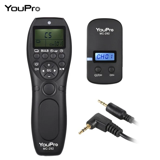 YouPro MC-292 DC0/DC2/N3/S2/E3 2,4G беспроводной пульт дистанционного управления ЖК-Таймер спуска затвора каналы для Canon sony Nikon Fujifilm и т. Д - Цвет: E3