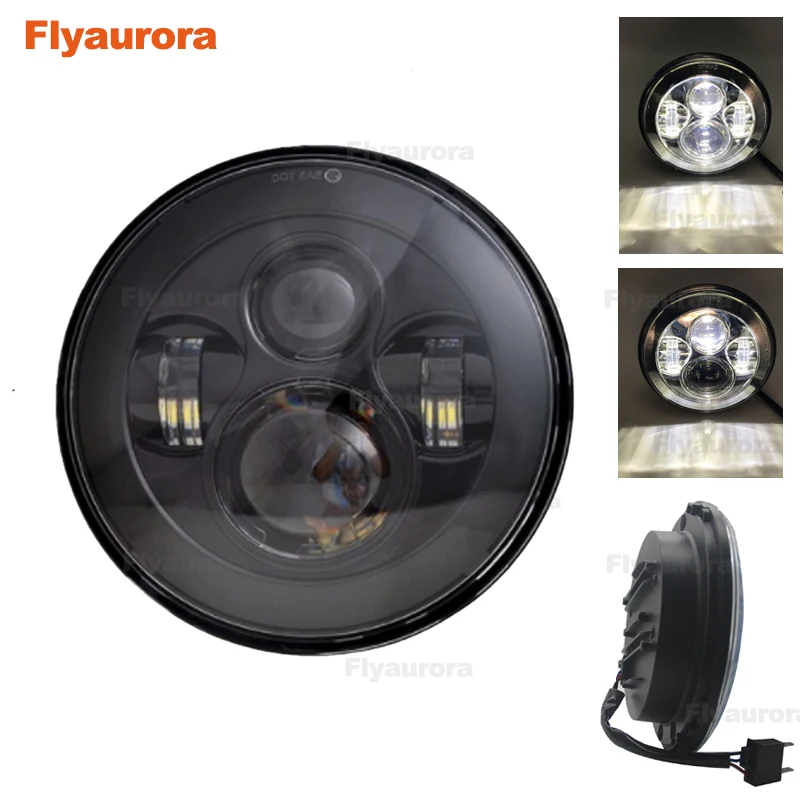 

Motorcycle accessories 40w Headlight DOT EMARK Motorcycle led headlamp 7'' Motorcycle LED Light Bulb Headlight for honda