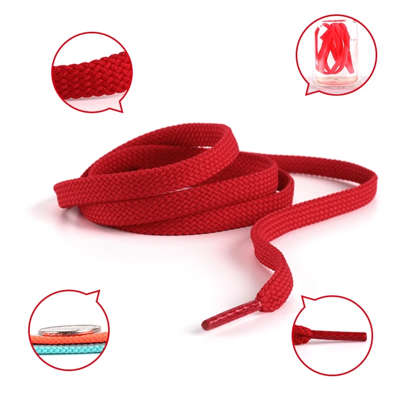 1 Pair Polyester Flat Shoe laces Double Hollow Woven Shoelaces 100CM / 120CM / 140CM / 160CM Thicken Non-slip Shoe lace