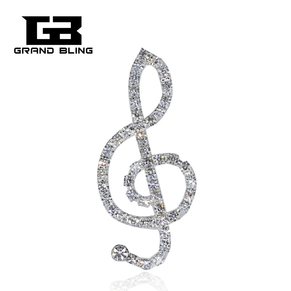 Blingbling Хрустальная музыкальная нотация тема булавка-брошь, подарок